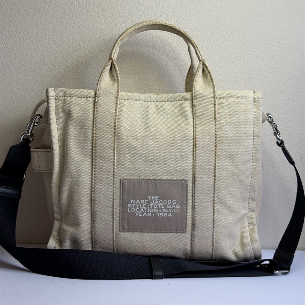 The Marc Jacobs The Tote Bag in a Neutral Canvas - Picture 7 of 14